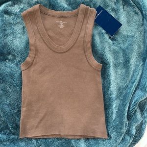 brown brandy melville cropped tank